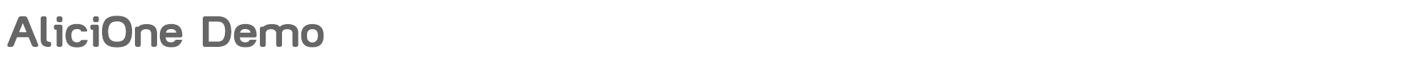 Sample characters AliciOne Font